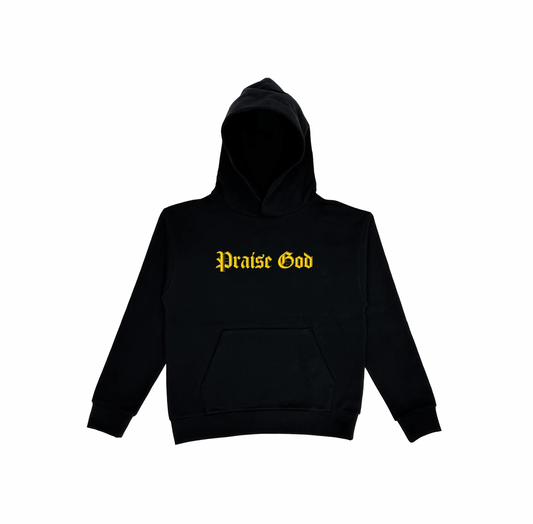 Gold Praise God embroidery Hoodie