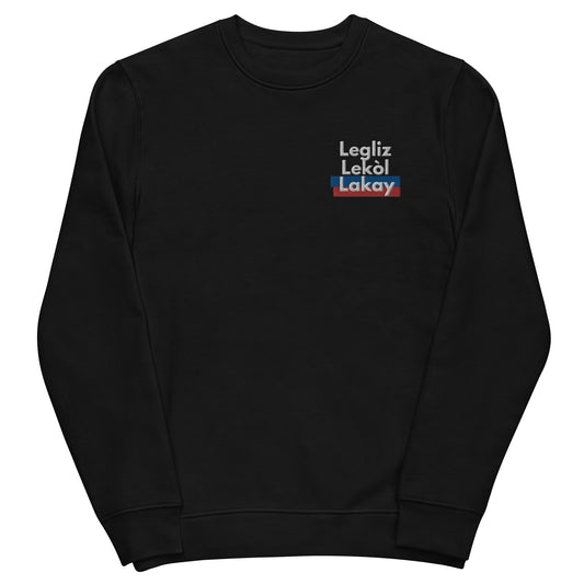 Legliz lekol Lakay Embroidery  sweatshirt